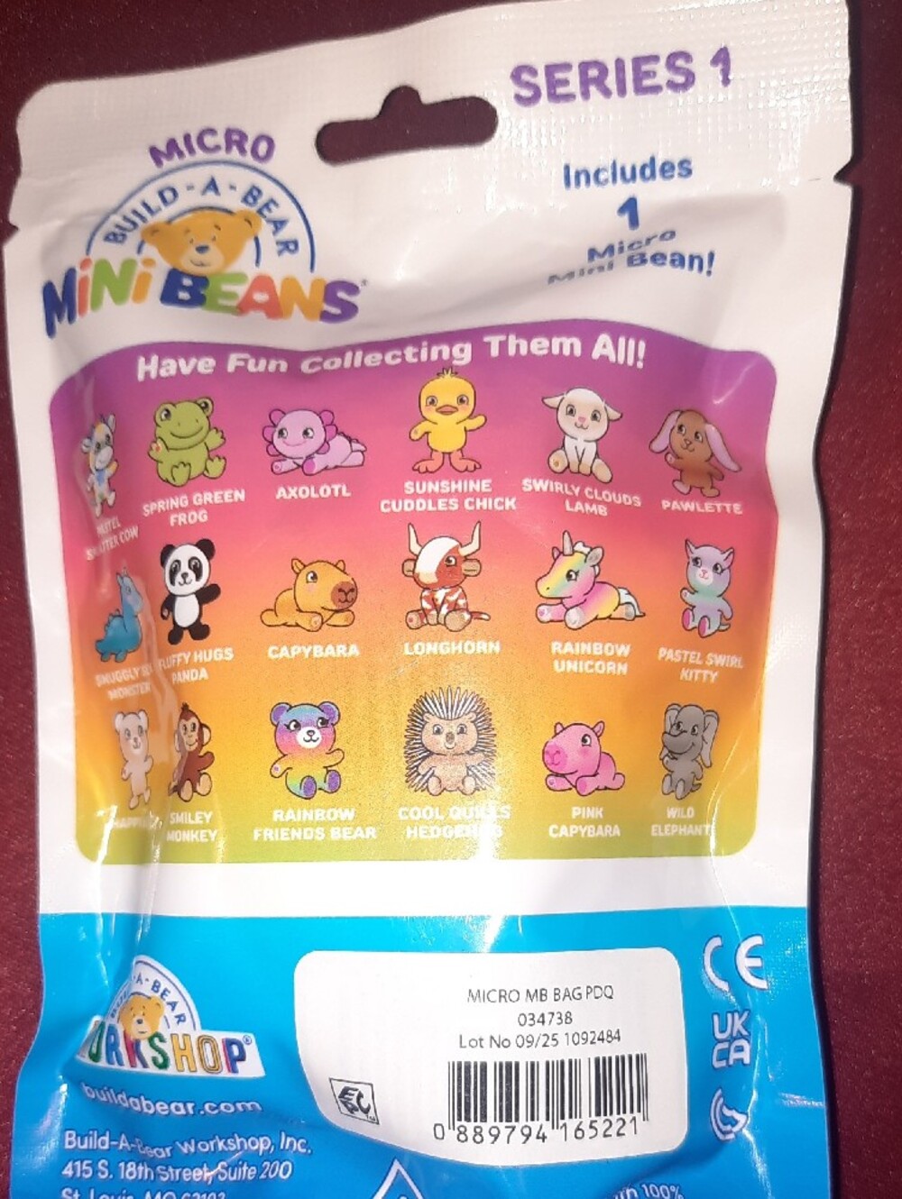Build-A-Bear MiniBeans Series 1 Bundle Of 7 Packages - Picture 3 of 5